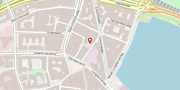 Karte der Umgebung von Büschstraße 12, 20354 Hamburg