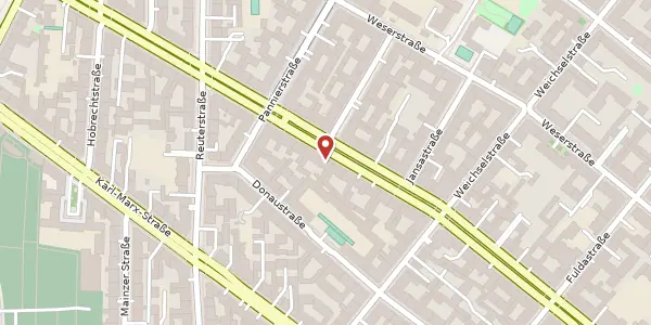 Karte der Umgebung von Sonnenallee 42, 12045 Berlin