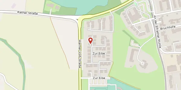 Karte der Umgebung von Zur Eibe 40, 47802 Krefeld