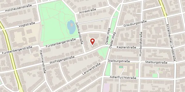 Karte der Umgebung von Wolfsgangstr. 10, 60322 Frankfurt