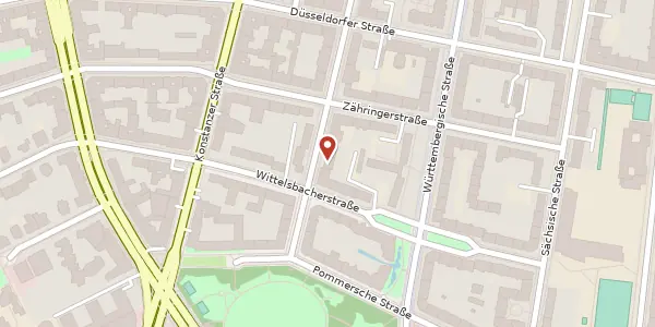 Karte der Umgebung von Bayerische Straße 21, 10707 Berlin