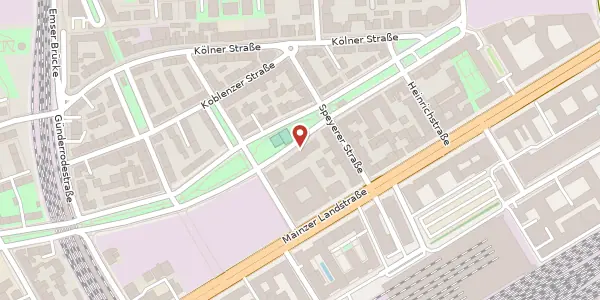 Karte der Umgebung von Frankenallee 61, 60327 Frankfurt