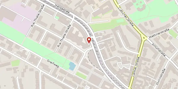 Karte der Umgebung von Hansaallee 3, 40549 Düsseldorf