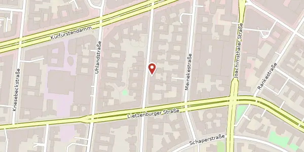 Karte der Umgebung von Fasanenstraße 69, 10719 Berlin