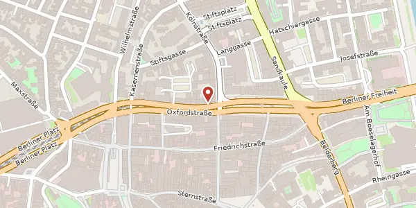 Karte der Umgebung von Oxfordstr. 2, 53111 Bonn