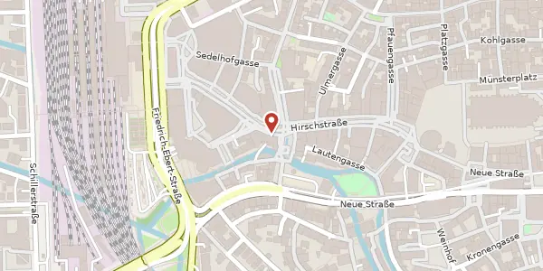 Karte der Umgebung von Bahnhofstraße 1, 89073 Ulm/Donau