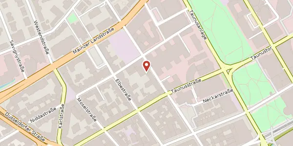 Karte der Umgebung von Weserstr. 45, 60329 Frankfurt