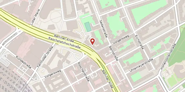 Karte der Umgebung von Berliner Allee 9-11, 30175 Hannover
