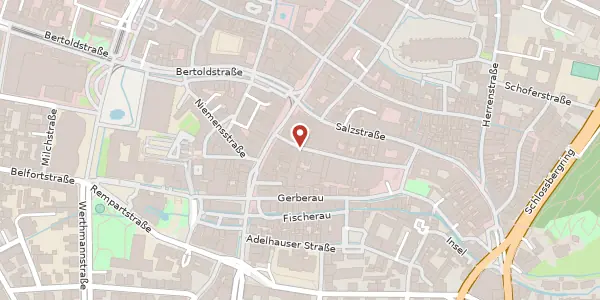 Karte der Umgebung von Grünwälderstraße 4, 79098 Freiburg im Breisgau