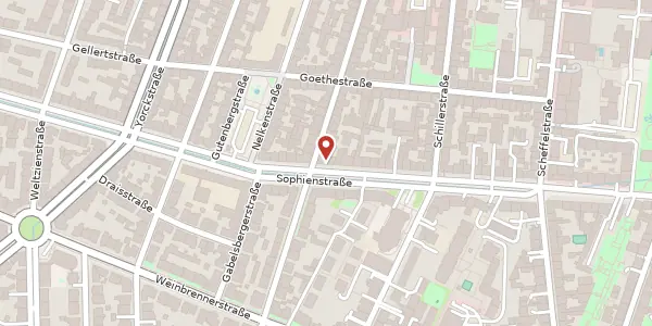 Karte der Umgebung von Sophienstr. 152, 76135 Karlsruhe