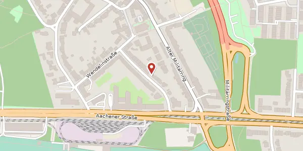 Karte der Umgebung von Auf dem Hügel 25, 50933 Köln