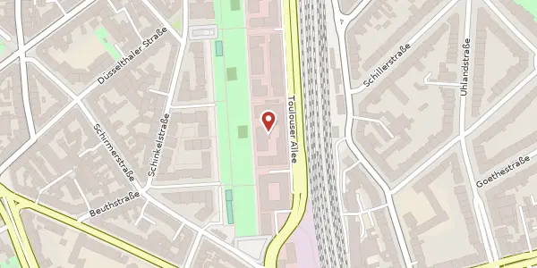 Karte der Umgebung von Toulouser Allee 9, 40211 Düsseldorf