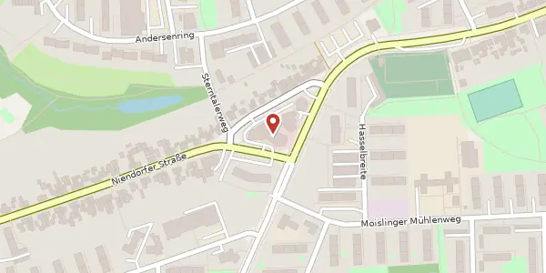 Karte der Umgebung von Oberbüssauer Weg 6, 23560 Lübeck