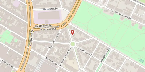 Karte der Umgebung von Rathenaustraße 3A, 68165 Mannheim
