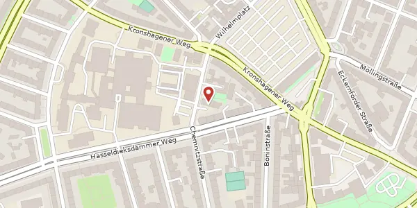 Karte der Umgebung von Chemnitzstraße 32-34, 24116 Kiel