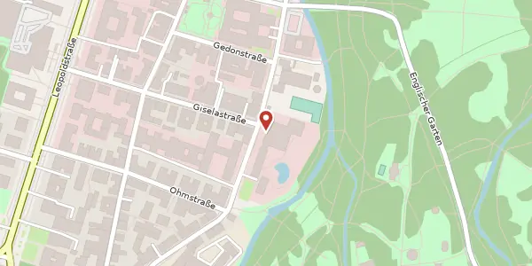 Karte der Umgebung von Königinstr. 28, 80802 München