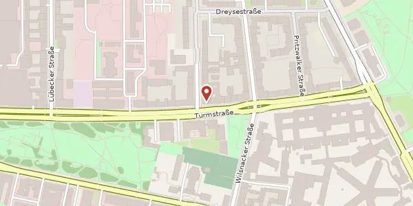 Karte der Umgebung von Turmstraße 15, 10559 Berlin