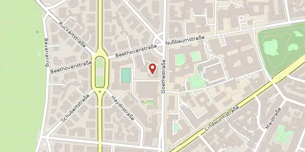 Karte der Umgebung von Goethestr. 68, 80336 München