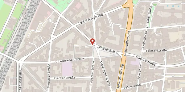 Karte der Umgebung von Friesenplatz 25, 50672 Köln