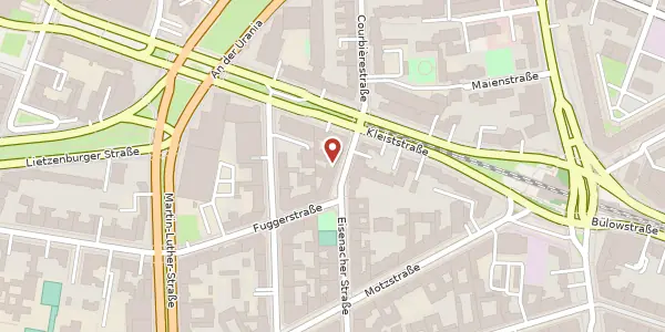 Karte der Umgebung von Eisenacher Straße 2, 10777 Berlin