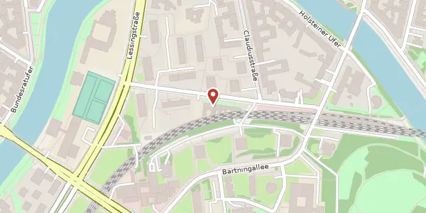 Karte der Umgebung von Flensburger Straße 11/13, 10557 Berlin