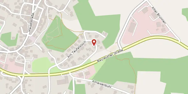 Karte der Umgebung von Am Teufelsloch 20, 91282 Betzenstein