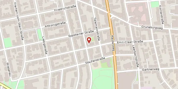 Karte der Umgebung von Kronberger Str. 14, 60323 Frankfurt