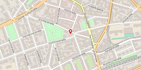 Karte der Umgebung von Schifferstr. 13, 60594 Frankfurt