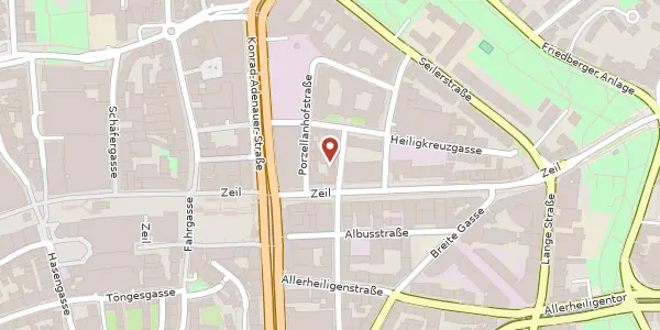 Karte der Umgebung von Klingerstr. 23, 60313 Frankfurt