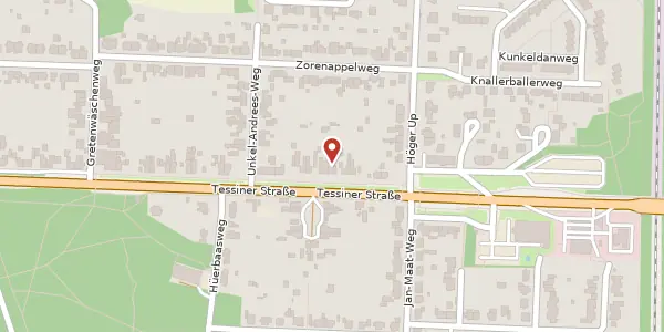 Karte der Umgebung von Tessiner Straße 63, 18055 Rostock