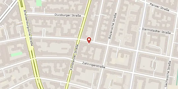 Karte der Umgebung von Düsseldorfer Straße 47, 10707 Berlin