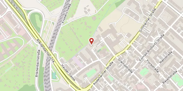 Karte der Umgebung von Fritzlarer Str. 6b, 60487 Frankfurt