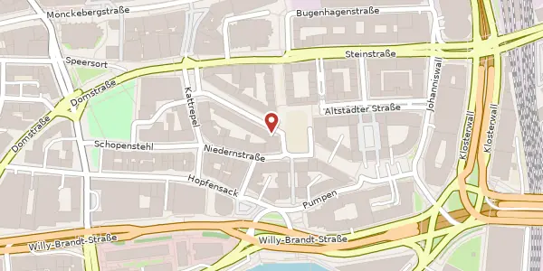 Karte der Umgebung von Burchardstr. 17, 20146 Hamburg