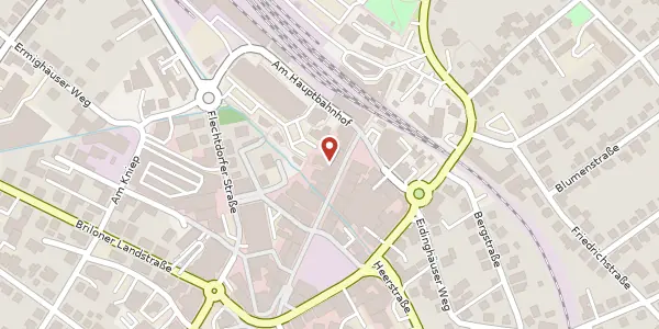 Karte der Umgebung von Bahnhofstraße 15 a, 34497 Korbach