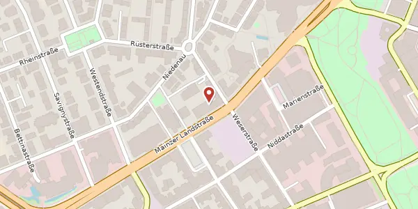 Karte der Umgebung von Mainzer Landstr. 36, 60325 Frankfurt