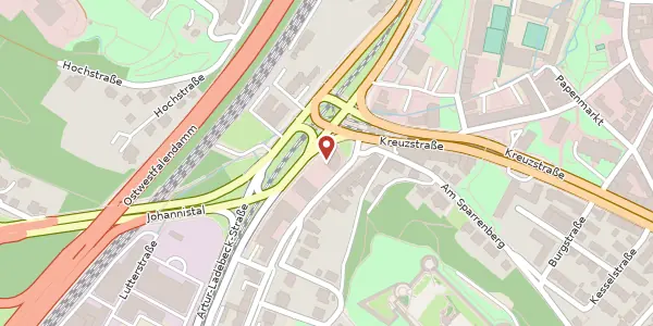Karte der Umgebung von Adenauerplatz 1, 33602 Bielefeld