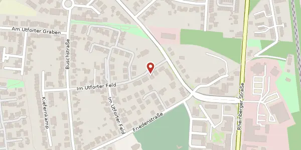 Karte der Umgebung von Im Utforter Feld 14, 47445 Moers