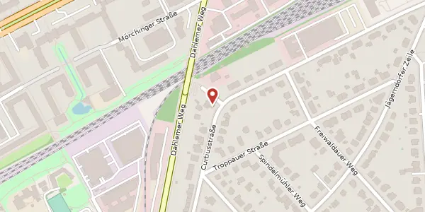 Karte der Umgebung von Curtiusstraße 80, 12205 Berlin