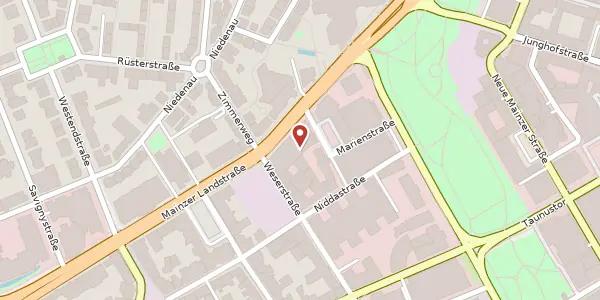 Karte der Umgebung von Mainzer Landstr. 11-17, 60329 Frankfurt