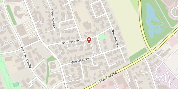 Karte der Umgebung von Schürbusch 28, 48163 Münster