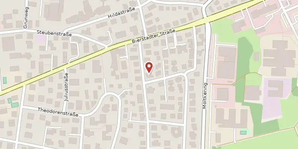Karte der Umgebung von Alwinenstr. 10, 65189 Wiesbaden