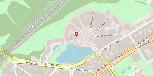 Karte der Umgebung von Im Mediapark 8, 50670 Köln