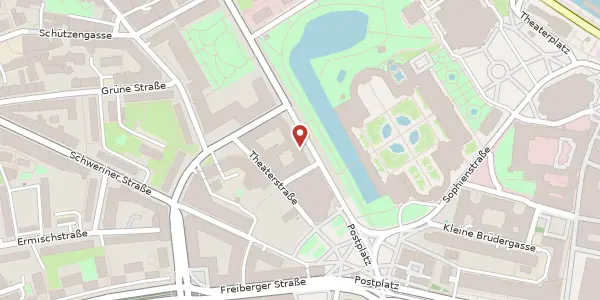 Karte der Umgebung von Ostra-Allee 9, 01067 Dresden