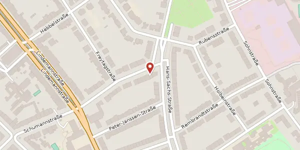 Karte der Umgebung von Schumannstraße 109, 40237 Düsseldorf