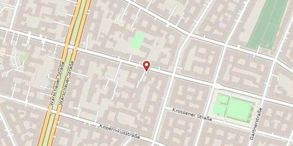 Karte der Umgebung von Grünberger Straße 54, 10245 Berlin