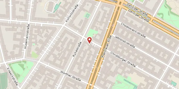 Karte der Umgebung von Sredzkistraße 62, 10405 Berlin