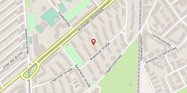 Karte der Umgebung von Breslauer Str. 44, 60598 Frankfurt