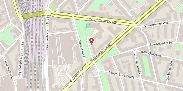 Karte der Umgebung von Goetheallee 6, 22765 Hamburg