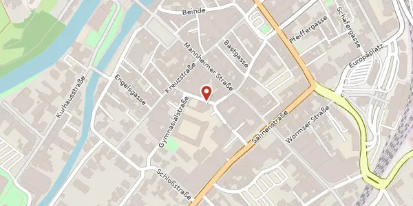 Karte der Umgebung von Hospitalgasse 8-10, 55543 Bad Kreuznach