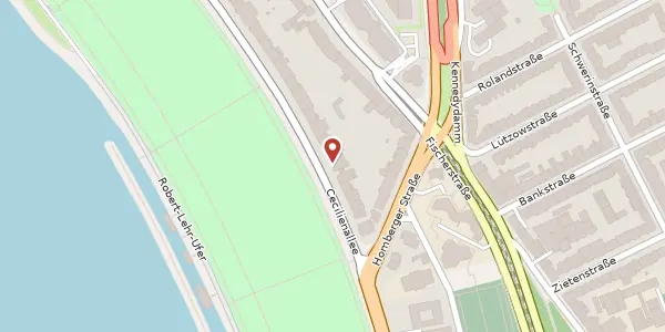 Karte der Umgebung von Cecilienallee 17, 40474 Düsseldorf